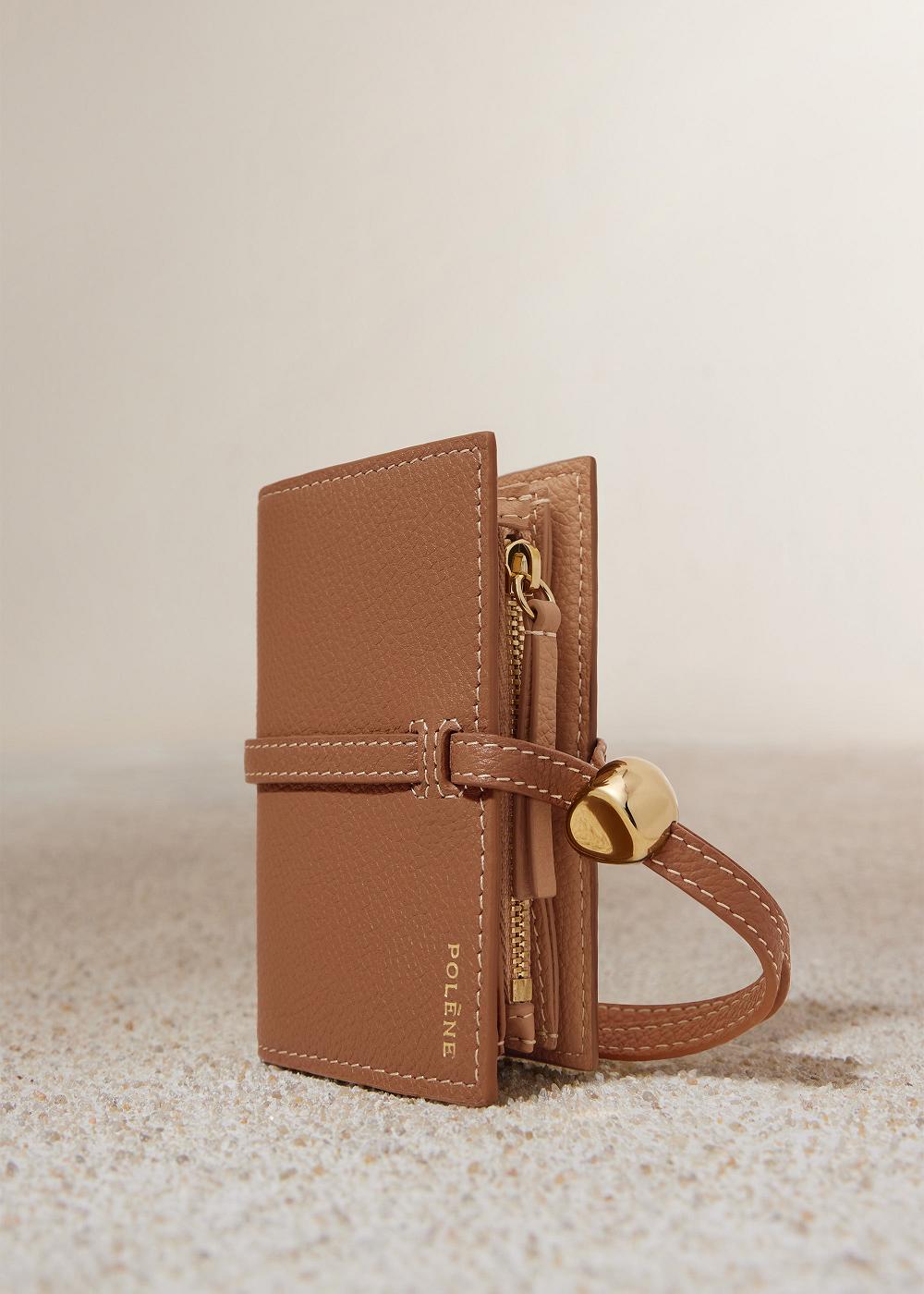 Etui na Karty Polene Kayé Textured Duo Camel | PLK9950O